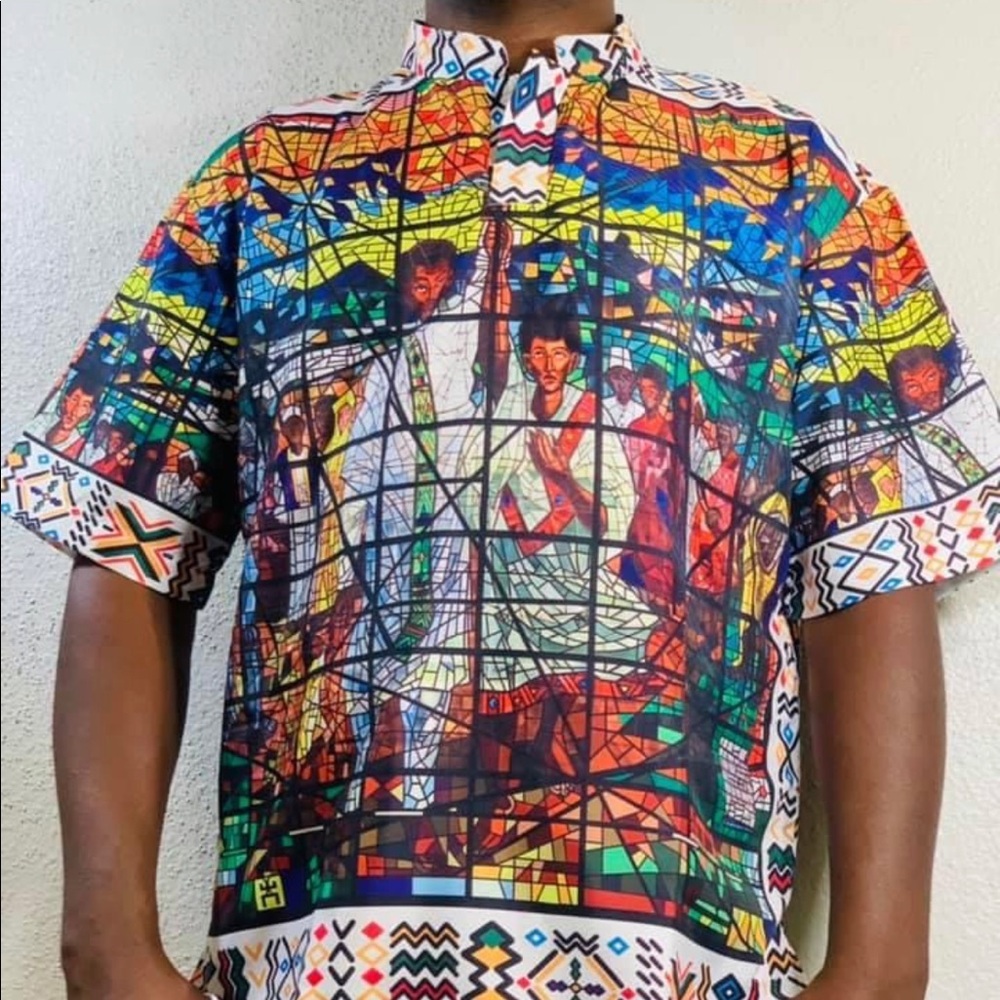 Ethiopian traditional Afwerk Tekle’s Print T-shirt for men’s